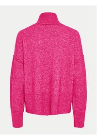 YAS Golf 26030703 Różowy Relaxed Fit. Typ kołnierza: golf. Kolor: różowy. Materiał: syntetyk #3