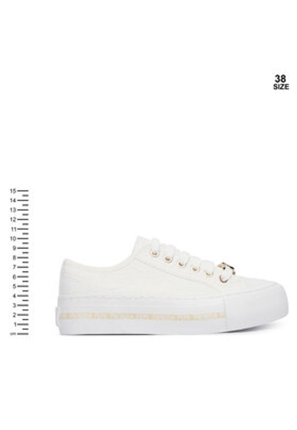 Patrizia Pepe Sneakersy PPJ372.27 Biały. Kolor: biały. Materiał: materiał