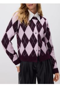 Reserved - Kardigan w romby - wielobarwny. Materiał: wełna, dzianina #1