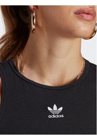 Adidas - adidas Top adicolor Essentials IB9110 Czarny Slim Fit. Kolor: czarny. Materiał: bawełna, wiskoza #4