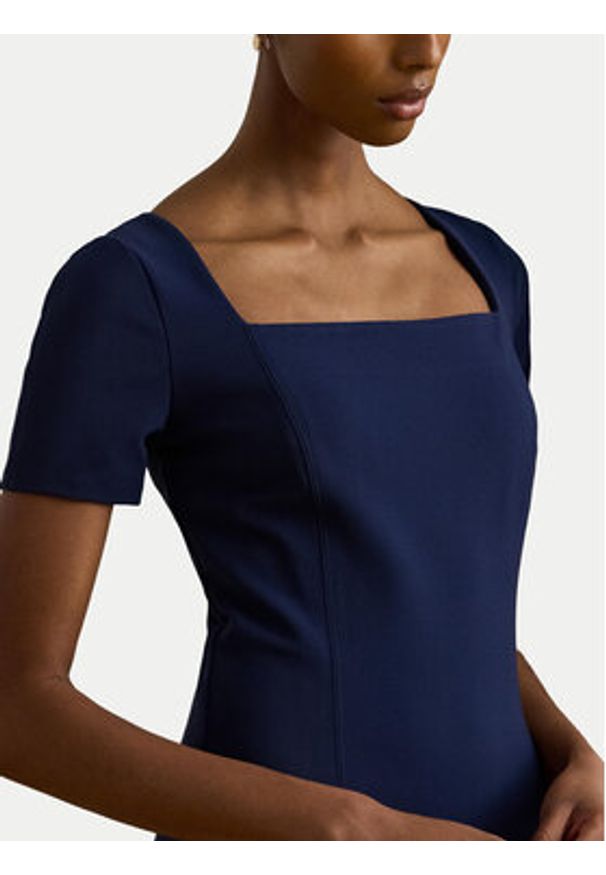 Lauren Ralph Lauren - LAUREN RALPH LAUREN Sukienka koktajlowa 253P08759001 Granatowy Slim Fit. Kolor: niebieski. Materiał: syntetyk. Styl: wizytowy