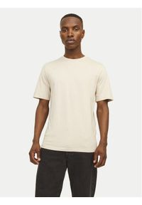 Jack & Jones T-Shirt Oragnic Basic 12156101 Beżowy Regular Fit. Kolor: beżowy. Materiał: bawełna #1