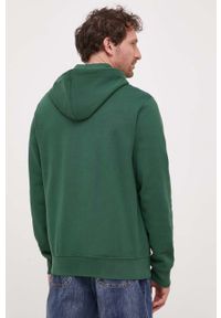 Lacoste bluza bawełniana męska kolor zielony z kapturem z nadrukiem. Typ kołnierza: kaptur. Kolor: zielony. Materiał: bawełna. Wzór: nadruk #3