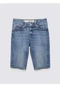 Big-Star - Szorty damskie jeansowe niebieskie Shira 469. Stan: podwyższony. Kolor: niebieski. Materiał: jeans. Sezon: lato. Styl: klasyczny #1