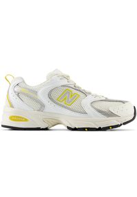 Buty unisex New Balance MR530SY – beżowe. Okazja: na co dzień. Kolor: beżowy. Materiał: syntetyk, materiał. Szerokość cholewki: normalna. Sezon: lato #1