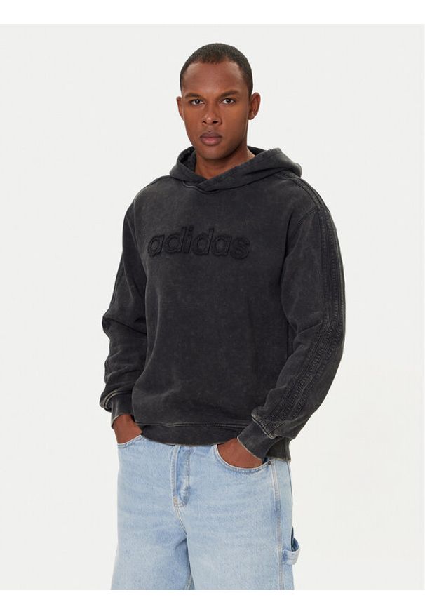 Adidas - adidas Bluza JY2792 Szary Loose Fit. Kolor: szary. Materiał: bawełna