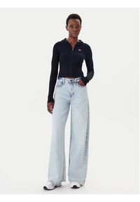 Tommy Jeans Kardigan DW0DW20974 Czarny Slim Fit. Kolor: czarny. Materiał: wiskoza #5