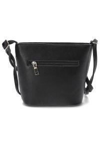 ILF - Czarna Torebka Damska Ilf Klasyczna Listonoszka. Kolor: czarny. Wzór: aplikacja. Materiał: skórzane. Styl: klasyczny #2