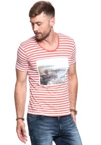 Jack & Jones - JACK & JONES T SHIRT BENNY TEE 12066251. Wzór: paski, nadruk #8
