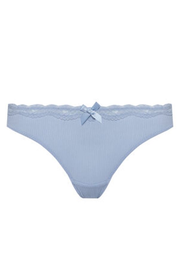 Hunkemöller Stringi Lola 300923 Błękitny. Kolor: niebieski. Materiał: syntetyk