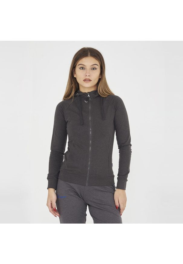 LEGEA - Bluza Legea Dair Damskie. Kolor: szary. Materiał: bawełna. Długość rękawa: długi rękaw. Długość: długie. Sport: fitness