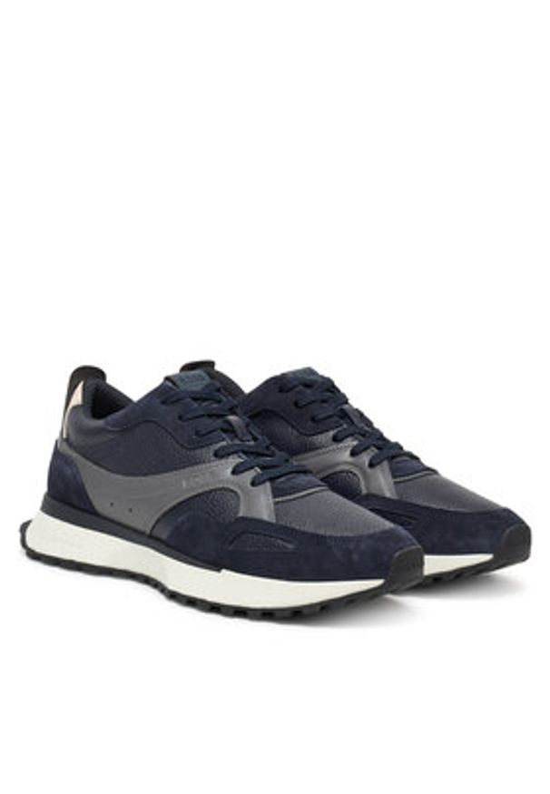BOSS Sneakersy Jonah 50548782 Granatowy. Kolor: niebieski. Materiał: skóra
