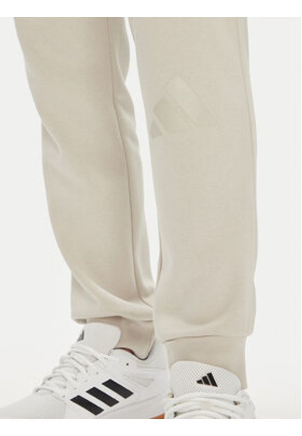 Adidas - adidas Dres Big Logo Fleece Colorblock JX5572 Beżowy Regular Fit. Kolor: beżowy. Materiał: bawełna