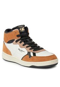 Pepe Jeans Sneakersy PMS30999 Brązowy. Kolor: brązowy. Materiał: skóra #4