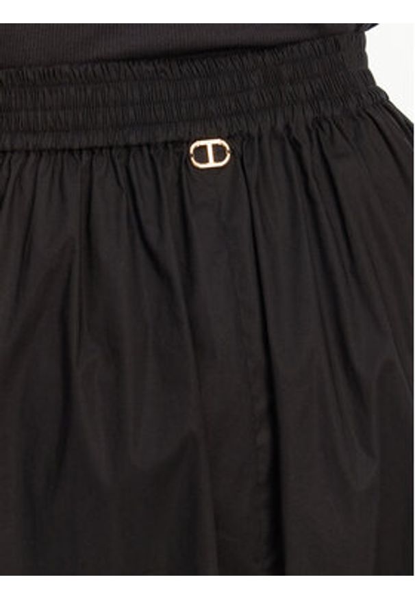 TwinSet - TWINSET Spódnica trapezowa 251TT2095 Czarny Regular Fit. Kolor: czarny. Materiał: bawełna