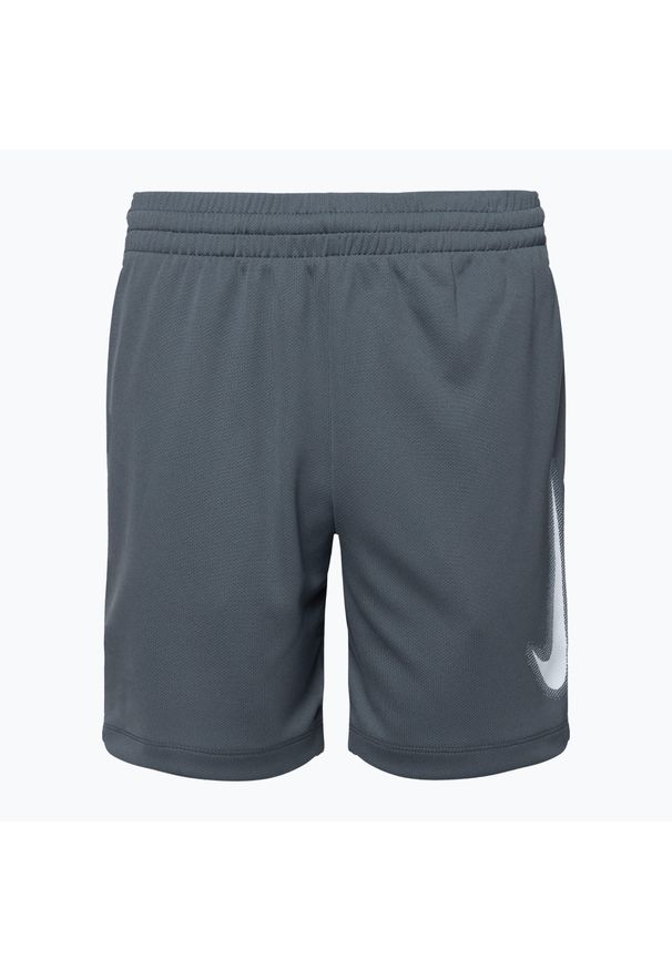 Spodenki dziecięce Nike Dri-Fit Multi. Okazja: na uczelnię. Kolor: szary. Technologia: Dri-Fit (Nike). Styl: sportowy. Sport: joga i pilates