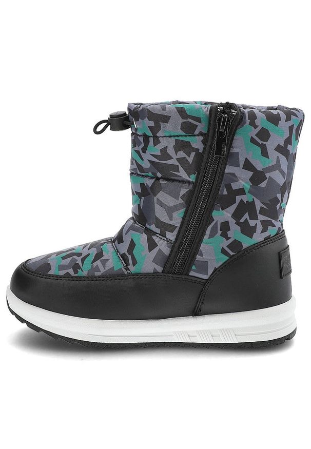 Big-Star - Szare Śniegowce Big Star Ocieplane Buty Dziecięce. Kolor: szary. Materiał: syntetyk, materiał, skóra ekologiczna, futro. Szerokość cholewki: normalna. Wzór: kolorowy. Sezon: zima