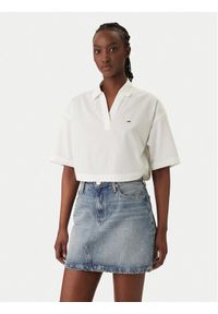 Tommy Jeans Polo DW0DW22596 Biały Relaxed Fit. Typ kołnierza: polo. Kolor: biały. Materiał: bawełna #1
