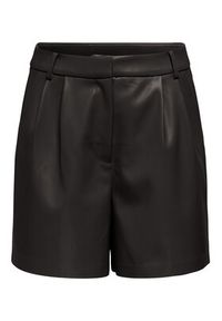 only - ONLY Szorty z imitacji skóry Saramy 15338008 Czarny Regular Fit. Kolor: czarny. Materiał: skóra #5