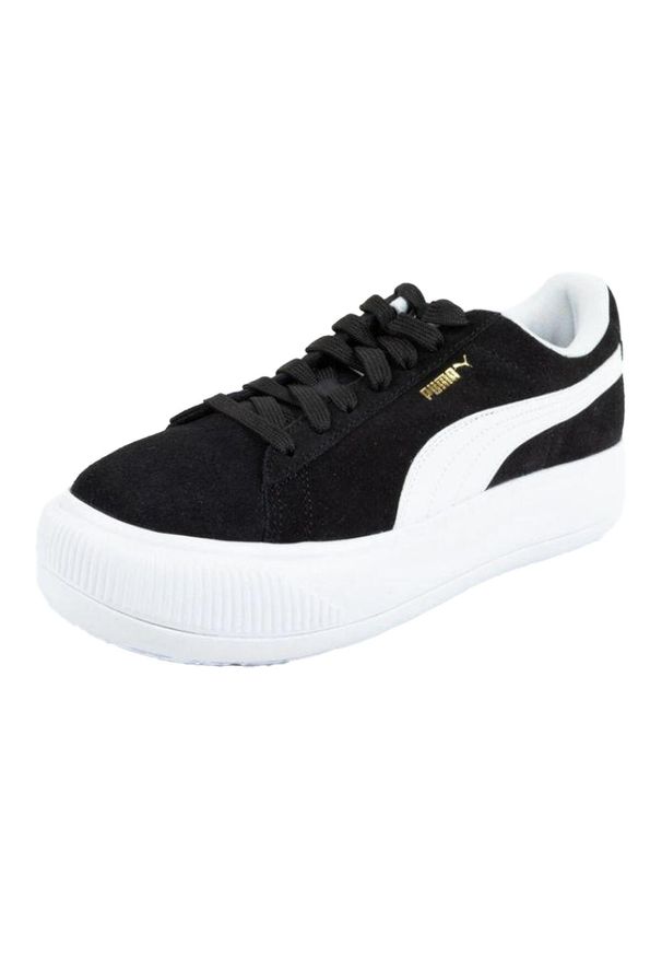 Puma - Damskie Zamszowe Buty Sportowe Mayu. Kolor: czarny, biały, wielokolorowy. Materiał: zamsz. Styl: sportowy