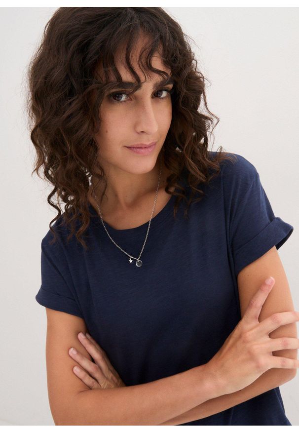 bonprix - Sukienka z dżerseju, z czystej bawełny organicznej. Kolor: niebieski. Materiał: jersey, bawełna