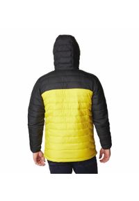 columbia - Kurtka puchowa męska Columbia Powder Lite Hooded. Kolor: wielokolorowy, czarny, żółty. Materiał: puch