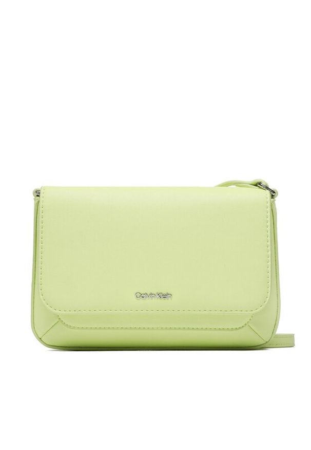 Calvin Klein Torebka Must Crossbody K60K610444 Zielony. Kolor: zielony. Materiał: skórzane