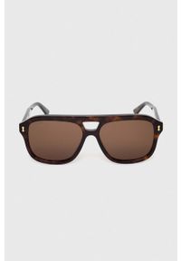 Gucci okulary przeciwsłoneczne męskie kolor brązowy. Kolor: brązowy #5