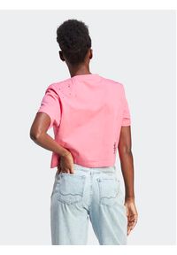 Adidas - adidas T-Shirt IJ8742 Różowy Loose Fit. Kolor: różowy. Materiał: bawełna #4