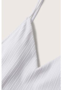 mango - Mango strój kąpielowy Positano kolor biały miękka miseczka. Kolor: biały #2
