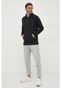 BOSS sweter z domieszką wełny męski kolor czarny lekki z półgolfem. Kolor: czarny. Materiał: wełna. Długość: krótkie #2