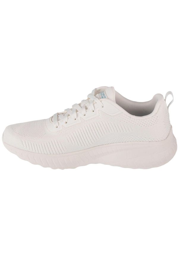 skechers - Buty do chodzenia damskie Skechers 117209SAGE. Kolor: biały. Materiał: guma, materiał, tkanina, syntetyk. Szerokość cholewki: normalna. Sport: turystyka piesza