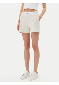Calvin Klein Underwear Szorty sportowe 000QS7275E Beżowy Regular Fit. Kolor: beżowy. Materiał: bawełna