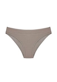 Intica - Figi damskie prążkowane z elastycznym pasem Milan. Kolor: beżowy. Materiał: prążkowany
