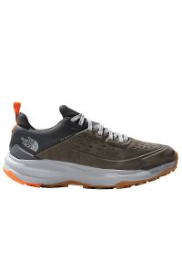 Buty The North Face Vectiv Exploris II 0A7W4Z79K1 - zielono-szare. Kolor: zielony, szary, wielokolorowy. Materiał: skóra, guma. Szerokość cholewki: normalna. Sport: turystyka piesza