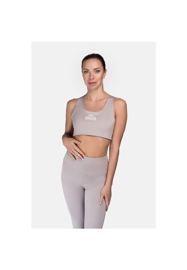 Biustonosz dla kobiet Lonsdale Wardour. Kolor: wielokolorowy, szary, biały. Materiał: materiał. Sport: bieganie