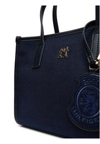 TOMMY HILFIGER - Tommy Hilfiger Torebka Th City Small Tote Melton AW0AW17852 Granatowy. Kolor: niebieski #5