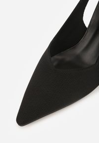 Renee - Czarne Plecione Sandały na Szpilce Savapheme. Zapięcie: sprzączka. Kolor: czarny. Obcas: na szpilce. Styl: elegancki, klasyczny #4