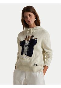 Polo Ralph Lauren Sweter 211972802001 Beżowy Relaxed Fit. Typ kołnierza: polo. Kolor: beżowy. Materiał: bawełna