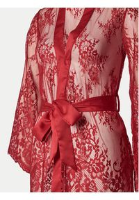 Hunkemöller Kimono Isabelle 300603 Czerwony. Kolor: czerwony. Materiał: syntetyk