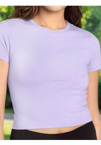 Sinsay - Crop top - fioletowy. Kolor: fioletowy