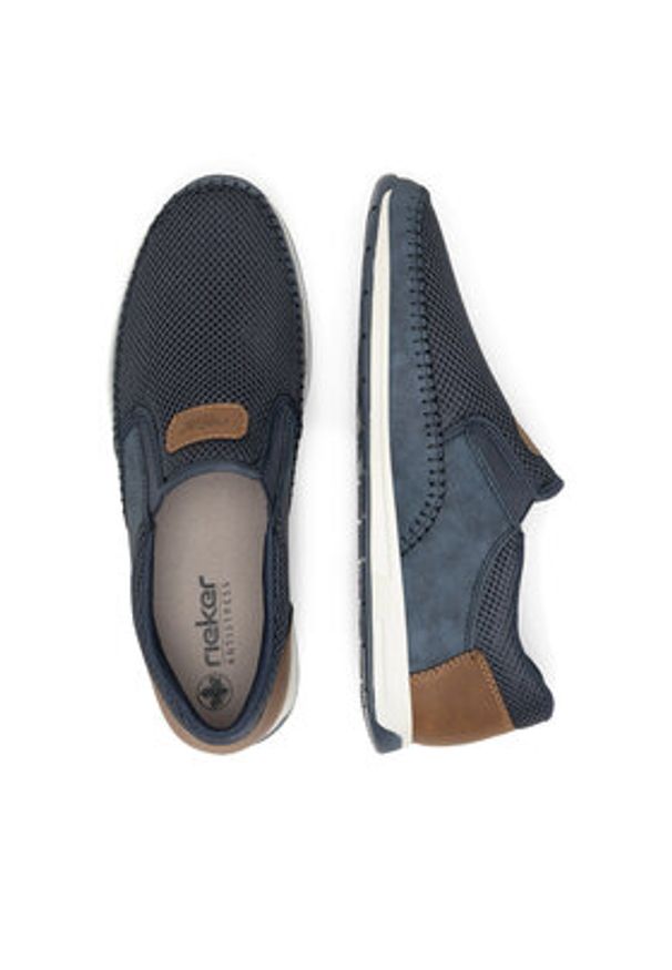 Rieker Półbuty 11954-14 Granatowy. Kolor: niebieski. Materiał: materiał