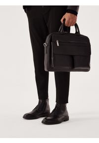 Kazar - Czarna torba męska. Kolor: czarny. Materiał: skóra #3