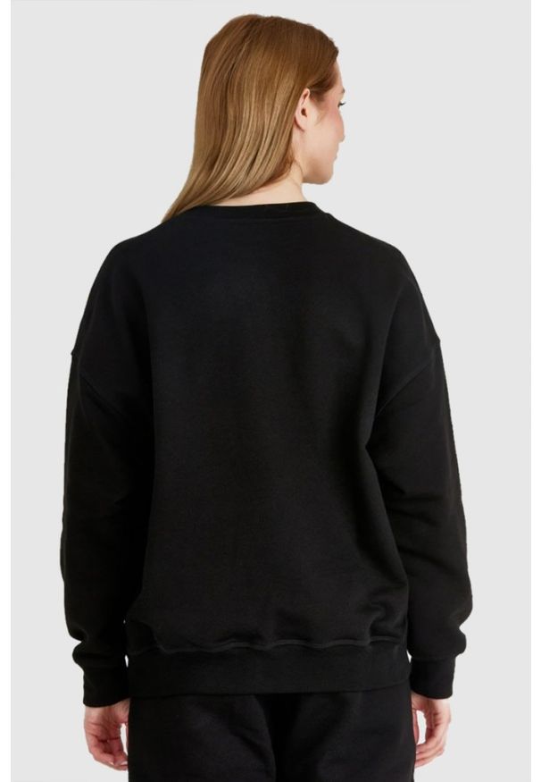 Alexander McQueen - ALEXANDER MCQUEEN Czarna bluza damska z logo, Rozmiar 38. Kolor: czarny. Materiał: bawełna, prążkowany