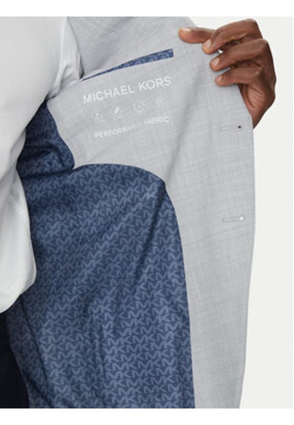 Michael Kors Marynarka MK0SB01025 Szary Slim Fit. Kolor: szary. Materiał: syntetyk