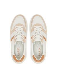 Lauren Ralph Lauren - LAUREN RALPH LAUREN Sneakersy 802967037001 Biały. Kolor: biały. Materiał: skóra #4