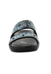 Klapki dla dzieci Crocs Classic Glitter Sandal Kids. Kolor: czarny. Materiał: syntetyk, materiał