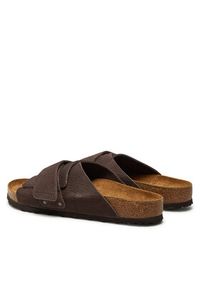 Birkenstock Klapki Kyoto Lenb 1022498 Brązowy. Kolor: brązowy. Materiał: nubuk, skóra #3