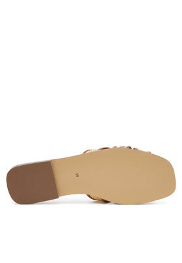 TwinSet - TWINSET Klapki 251TGT020 Brązowy. Kolor: brązowy. Materiał: syntetyk