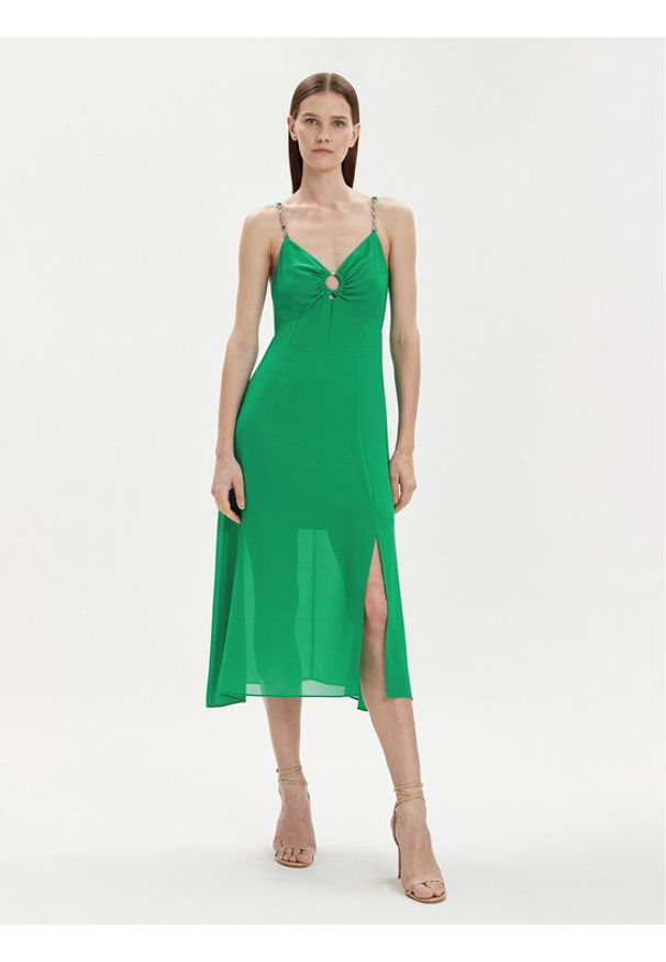 Morgan Sukienka koktajlowa 231-RIGNY Zielony Regular Fit. Kolor: zielony. Materiał: syntetyk. Styl: wizytowy
